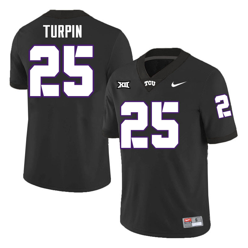 #25 KaVontae Turpin TCU Jersey,Texas Christian University Horned Frogs Football Jersey-Black